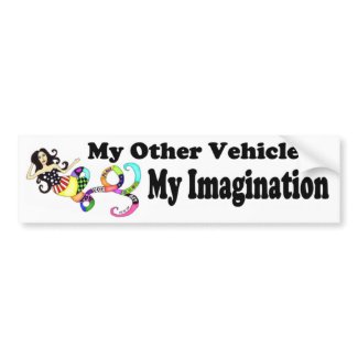 My Imagination Mermaid Bumper Sticker