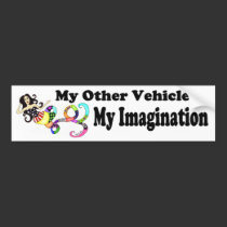 My Imagination Mermaid Bumper Sticker bumper stickers