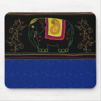 My Indian Elephant - Sapphire mousepads