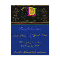 My Indian Elephant - Sapphire postcards by pooja1008 My Indian Elephant - Sapphire postcards