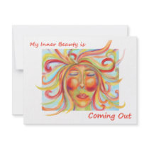 My Inner Beauty Is Coming Out Affirmation Personalized Invite