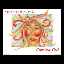 My Inner Beauty Is Coming Out Affirmation Poster posters by Victoriart My Inner Beauty Is Coming Out Affirmation Poster posters