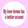 My inner demon round stickers