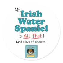 My Irish Water Spaniel is All That! stickers
