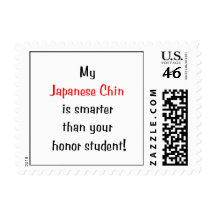 My Japanese Chin is smarter... Postage Stamp