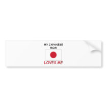 My Japanese Mom Loves Me bumper stickers by flagshirt My Japanese Mom Loves Me bumper stickers