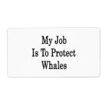 My Job Is To Protect Whales Personalized Shipping Labels