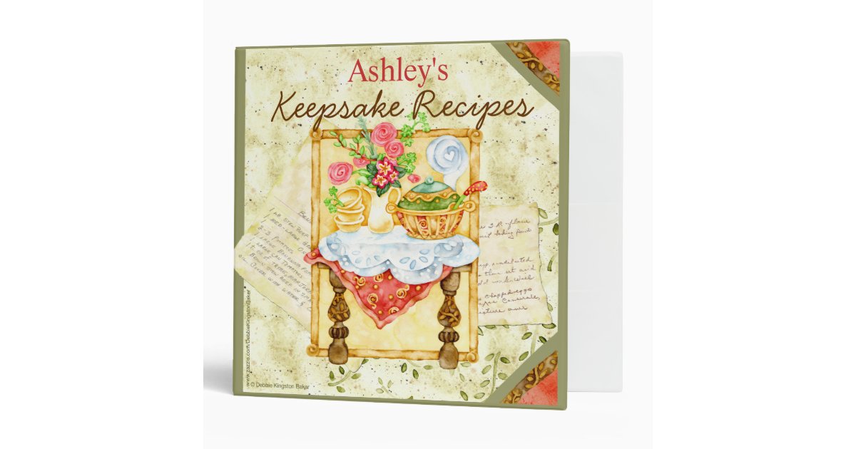 My Keepsake Recipes Binder Zazzle