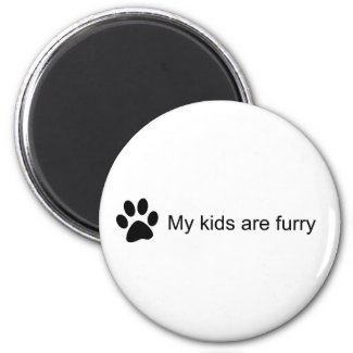My Kids Are Furry (Cat Paw) Magnet