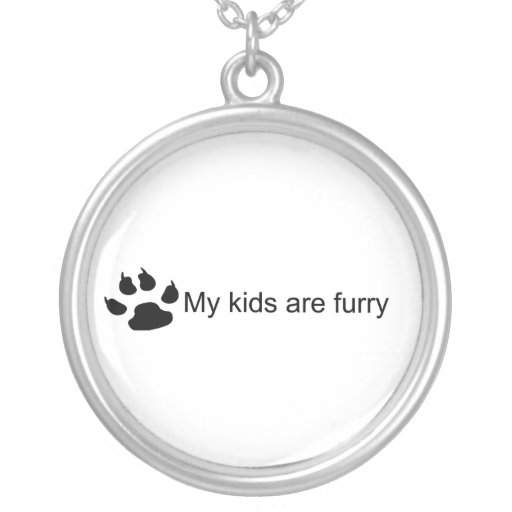My Kids Are Furry (Dog Paw) Necklace