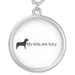 My Kids Are Furry (Dog Silhouete) Necklace