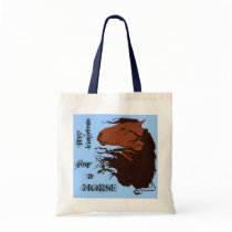 "My Kingdom For a Horse" Connemara Stallion Canvas Bags