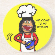 My Kitchen Cartoon Beverage Coaster