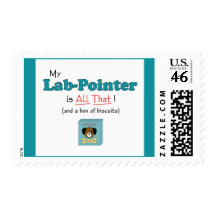 My Lab-Pointer is All That! Postage Stamp