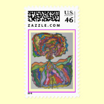 My lady flower postage