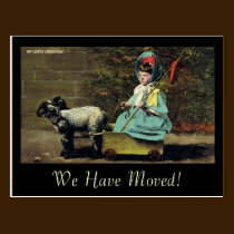 My Lady's Carriage / We Have Moved! postcards