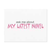 My Latest Novel postcards