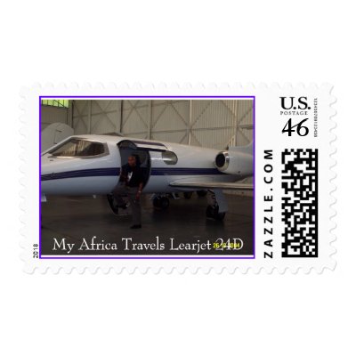My Learjet 24D, My Africa Travels Learjet 24D Postage by jot_billionaire