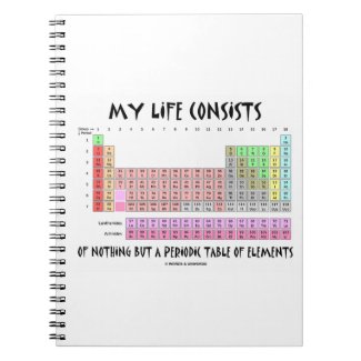 My Life Nothing But Periodic Table Of Elements Notebook