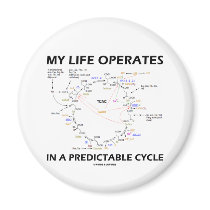 My Life Operates In A Predictable Cycle (Krebs) magnets by wordsunwords My Life Operates In A Predictable Cycle (Krebs) magnets
