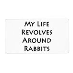 My Life Revolves Around Rabbits Shipping Label