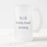 My Life Revolves Around Swimming Mugs