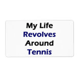 My Life Revolves Around Tennis Shipping Labels