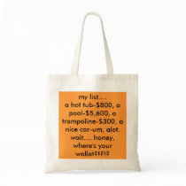 my list....a hot tub-$800, a pool-$5,600, a tra... bags by lollypop26 my list....a hot tub-$800, a pool-$5,600, a tra... bags
