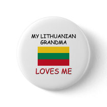 My Lithuanian Grandma Loves Me buttons by flagshirt My Lithuanian Grandma Loves Me buttons