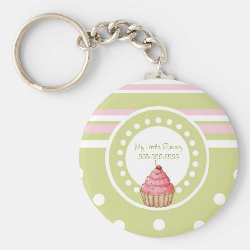 My Little Bakery - Green & Pink Keychain