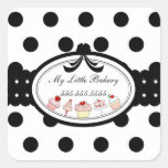My Little Bakery - Ribbon Square Stickers