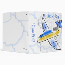 My Little Boy Airplane Album 3 Ring Binders