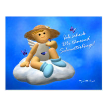 My Little fishing rod: Butterflies Postcards