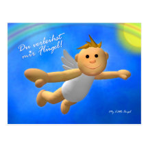 My Little fishing rod: Wing Postcard