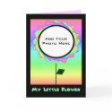 My Little Flower Photo Template Greeting Card 2