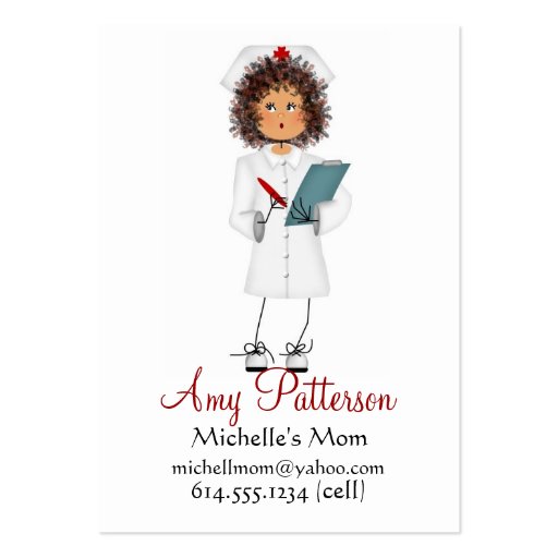 My Little Future Nurse Mommy Cards Business Card (front side)