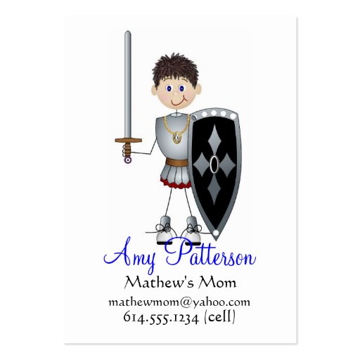 My Little Knight Player Mommy Cards Business Card (front side)