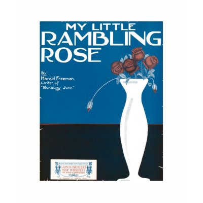 My Little Rambling Rose Songbook Cover T-shirts by vintagegiftmall
