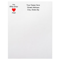 My Little Sister Loves Me Customized Letterhead