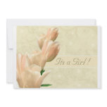 My llittle tulip 1c baby girl invitation