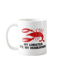 My lobster ate my homework coffee mugs