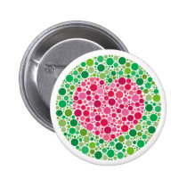 My Love is Colour Blind Button with border buttons