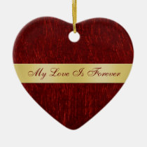 My Love is Forever Valentines Day Heart Ornament