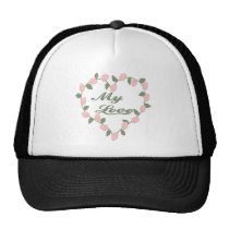 My Love Pink Roses hats