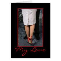 My Love Red Hot Couple Valentines Day Card