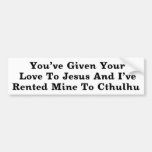 My Love To Cthulhu Bumper Sticker