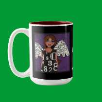 MY LUCKY ANGEL - blessed angel mug by folkartblonde MY LUCKY ANGEL - blessed angel mug