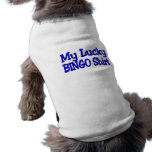 My Lucky Bingo Shirt Blue Doggie Tee Shirt
