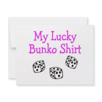 My Lucky Bunko Shirt Pink invitations by CelebrationZazzle My Lucky Bunko Shirt Pink invitations