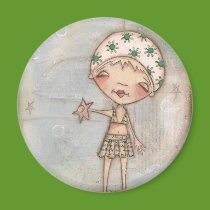 My Lucky Star(fish) -Round Magnet magnets